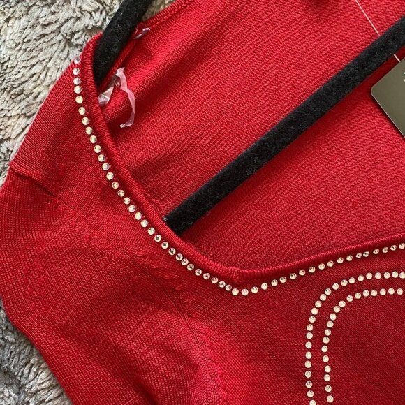 Say What? Crystal Silhouette Knit Mini Dress - Picture 3 of 7